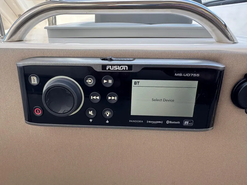 Slide: The Image of Fusion MS-UD755 stereo system on 2021 Cutwater C-24 Coupe boat dashboard. - 33