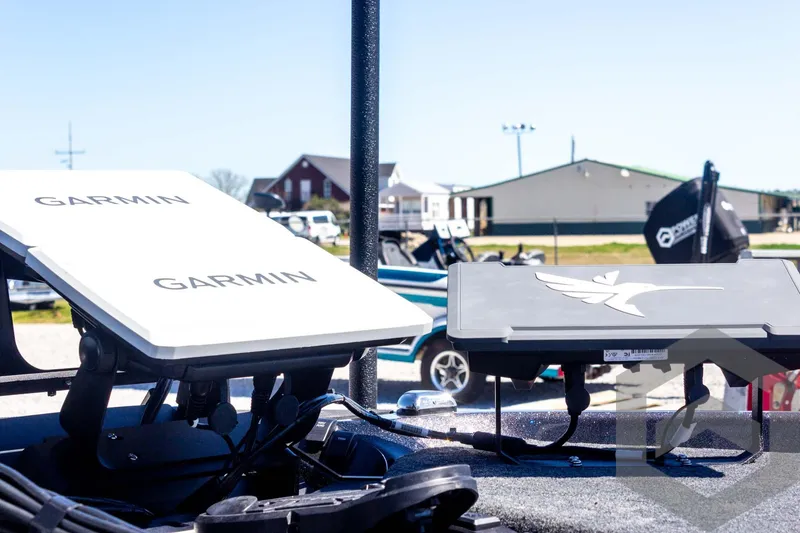 Slide: The Image of 2025 Skeeter FXR 21 Limited with Garmin navigation systems on display. - 11