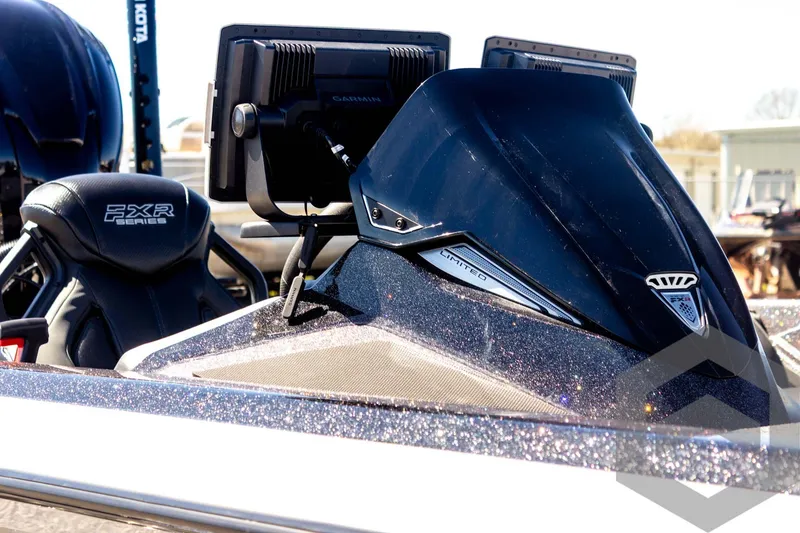 Slide: The Image of 2025 Skeeter FXR 21 Limited boat dashboard with advanced navigation system. - 16