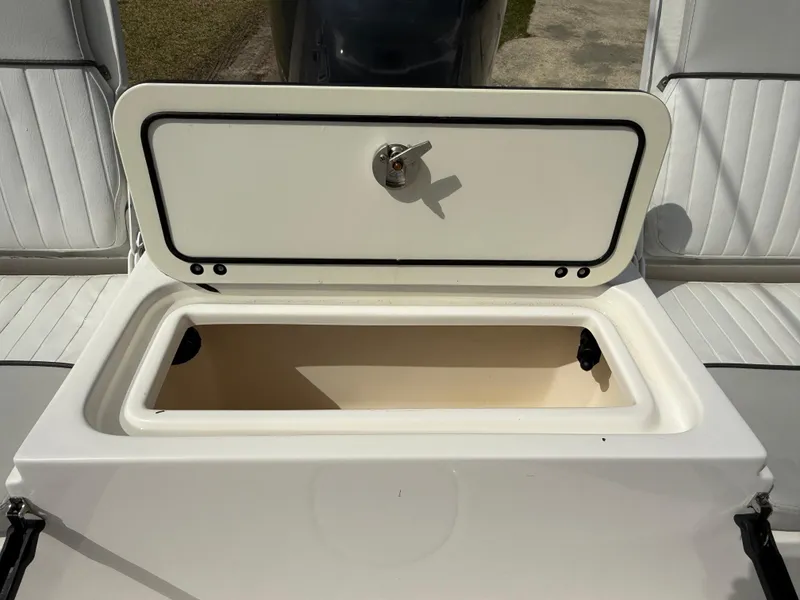 Slide: The Image of Open storage compartment on a 2020 Sea Fox 206 Commander boat. - 17