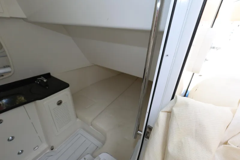 Slide: The Image of 2020 HCB Speciale cabin interior with sleek design and compact amenities. - 28