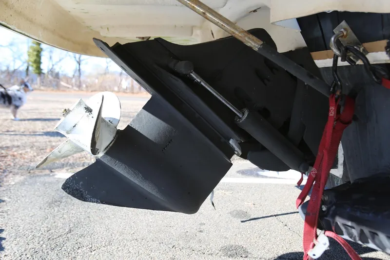 Slide: The Image of 2005 Chaparral 236 Sunesta boat propeller and outdrive, close-up view. - 33