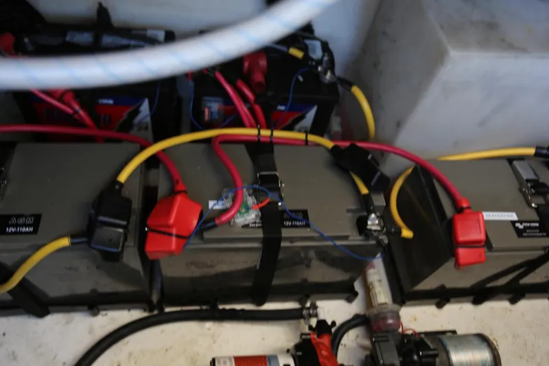 Slide: The Image of Battery setup in a 2005 Chaparral 236 Sunesta with SeaKeeper and trailer. - 35