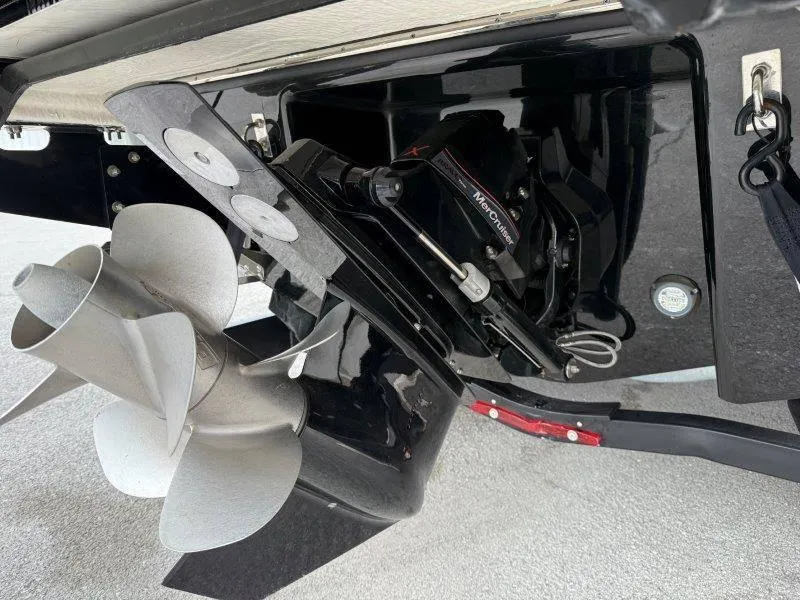 Slide: The Image of Close-up of 2022 Chaparral 287 SSX boat propeller and drive system. - 24