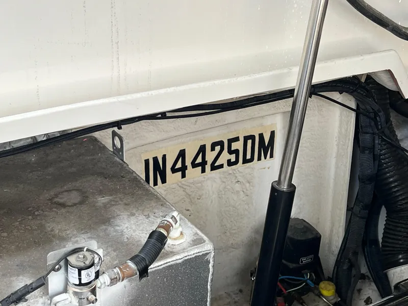 Slide: The Image of Engine compartment of 2011 Sea Ray 330 Sundancer with registration number IN4425DM. - 38