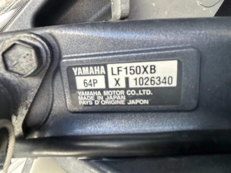 Slide: The Image of Yamaha LF150XB engine label, model 210 RX, 2023, made in Japan. - 9