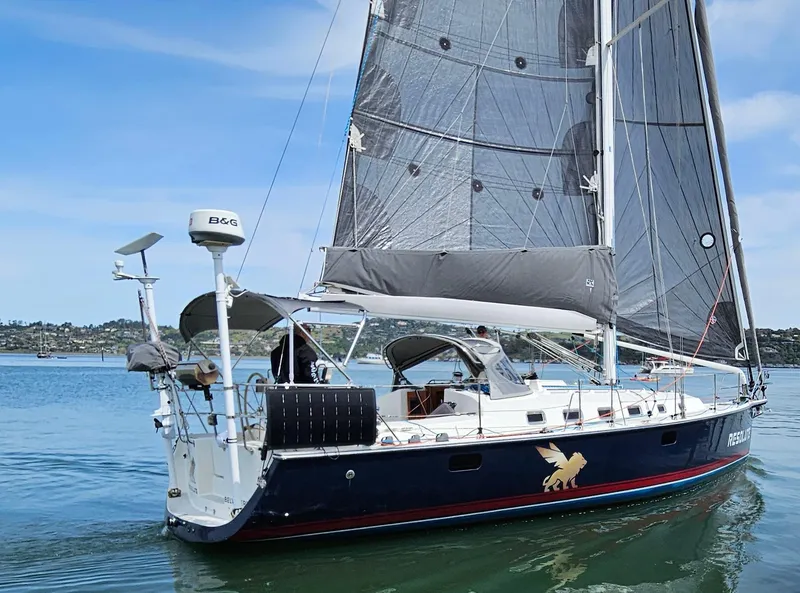 Slide: The Image of Sailing yacht Blue Jacket 40, 2015 model, on calm waters with clear skies. - 3