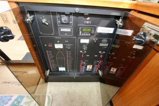Slide: The Image of Electrical control panel of 1996 Bayliner 3788 Command Bridge Motoryacht. - 20