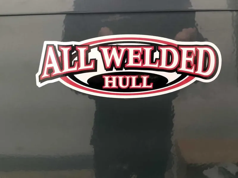 Slide: The Image of Ranger VX1988 WT 2025 boat with 'All Welded Hull' decal. - 12