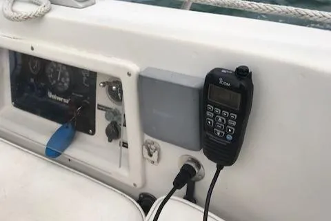 Slide: The Image of Control panel and radio on a 1988 Nonsuch 33 sailboat. - 10