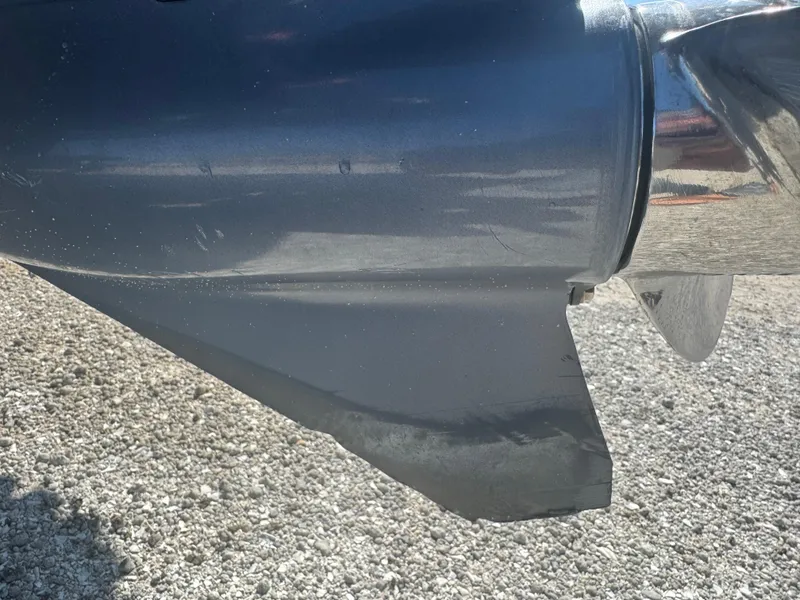 Slide: The Image of Close-up of a 2020 Sea Legs Hydrasol Amphibious RIB 30 propeller. - 13