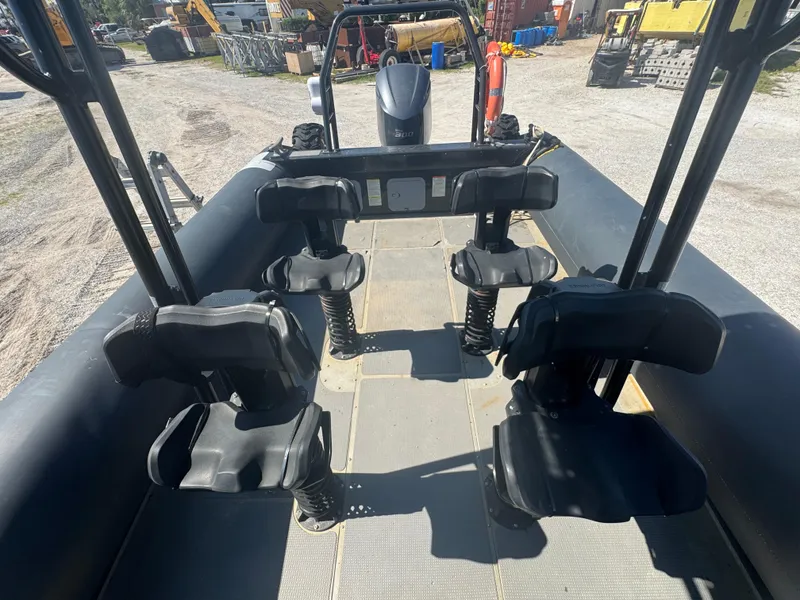 Slide: The Image of 2020 Custom Sea Legs Hydrasol Amphibious RIB 30 interior with four seats and steering console. - 39