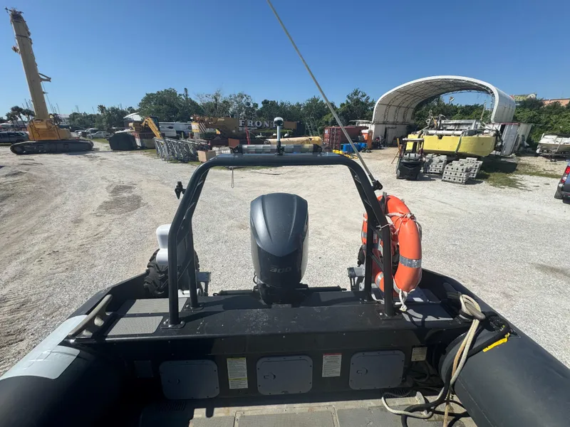 Slide: The Image of 2020 Custom Sea Legs Hydrasol Amphibious RIB 30 in a boatyard with equipment. - 41