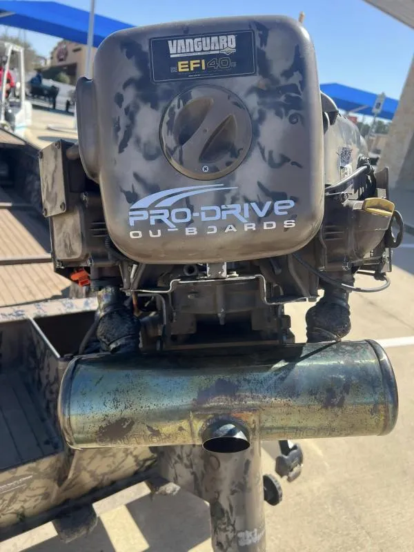 Slide: The Image of 2019 Pro-Line BTX 1848 boat engine with Vanguard EFI 40, Pro-Drive Outboards branding. - 19