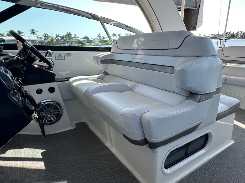 Slide: The Image of 2020 Formula 350 Crossover Bowrider OB interior with luxurious seating and modern design. - 20