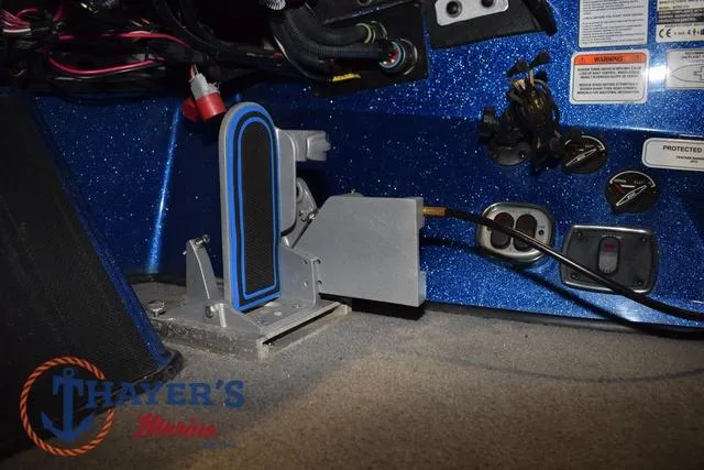 Slide: The Image of Interior view of a 2019 Nitro Z19 boat showing control panel and wiring. - 21