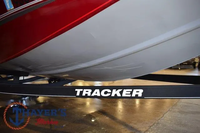 Slide: The Image of 2021 Tracker Pro Team 175 boat on trailer, close-up view. - 30