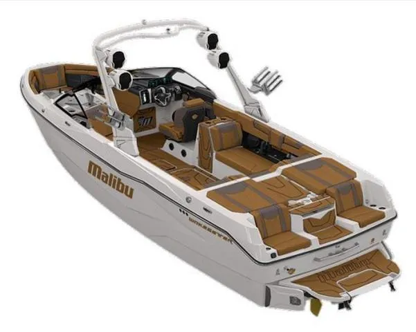 Slide: The Image of 2025 Malibu 25 LSV boat with sleek design and luxurious interior. - 4