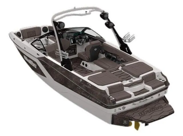 Slide: The Image of 2025 Malibu 22 MXZ boat with sleek design, spacious seating, and modern features. - 3