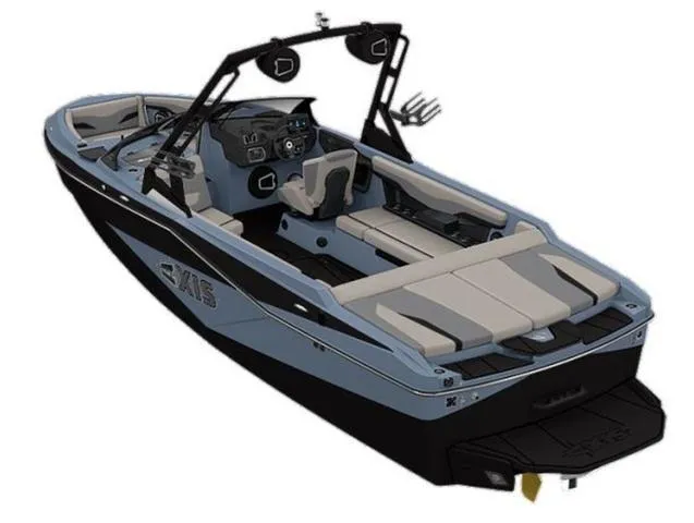 Slide: The Image of 2025 Axis Wake Research T235 boat, sleek design, spacious interior, advanced features. - 3