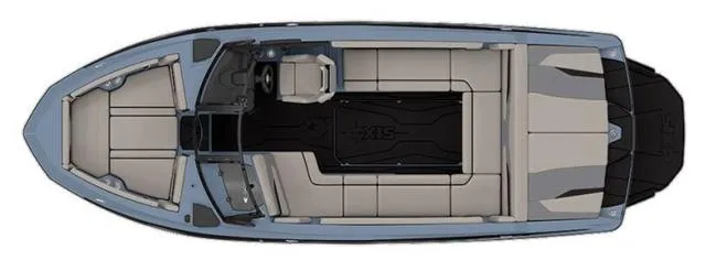 Slide: The Image of Top view of 2025 Axis Wake Research T235 boat interior layout. - 4