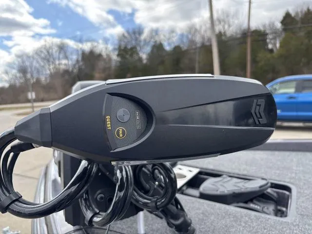 Slide: The Image of 2025 Caymas CX 20 PRO boat control panel with cables, outdoors. - 11