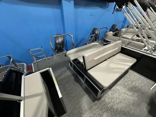 Slide: The Image of 2025 Godfrey Pontoons Xperience 2286 SFLX with spacious seating and modern design. - 7