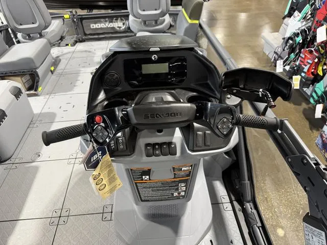 Slide: The Image of 2025 Sea-Doo Switch™ Fish 21 dashboard with controls and seating. - 5