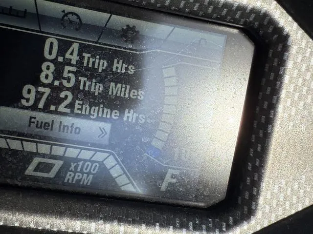 Slide: The Image of Dashboard of 2020 Yamaha WaveRunner FX Cruiser HO showing trip and engine hours. - 7