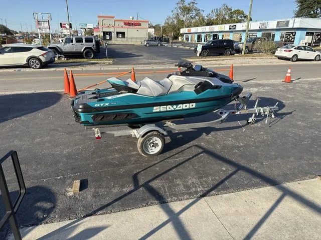 Slide: The Image of 2025 Sea-Doo Waverunner GTX LTD on trailer in parking lot. - 5