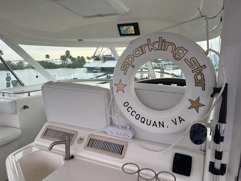 Slide: The Image of 2003 Sea Ray 390 Motor Yacht interior with "Sparkling Star" life ring, Occoquan, VA. - 24