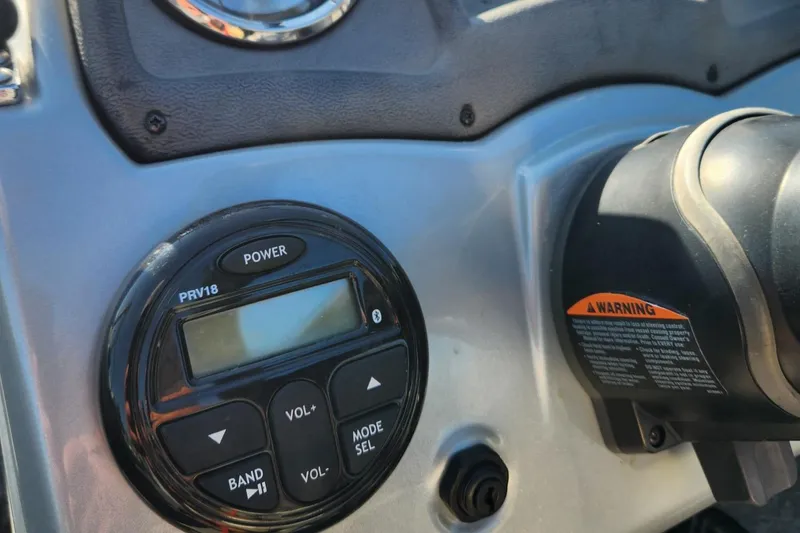 Slide: The Image of Control panel of 2019 Tracker Pro V 175 Guide boat with audio system. - 10