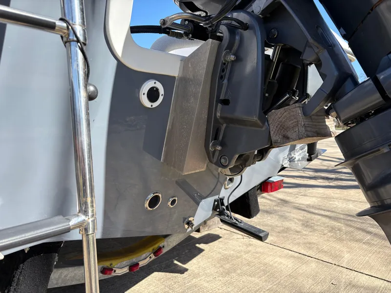 Slide: The Image of 2022 Tidewater 198 CC Adventure boat engine and transom detail. - 37