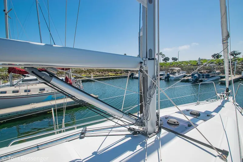 Slide: The Image of Sailboat deck view of 2022 Beneteau Oceanis 30.1 in a marina setting. - 35