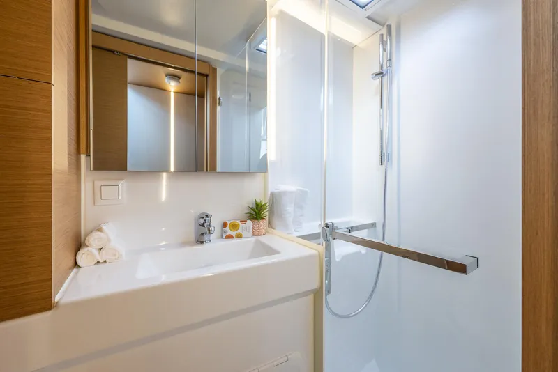 Slide: The Image of Modern bathroom in 2025 Excess 11 yacht with sleek shower and vanity. - 27