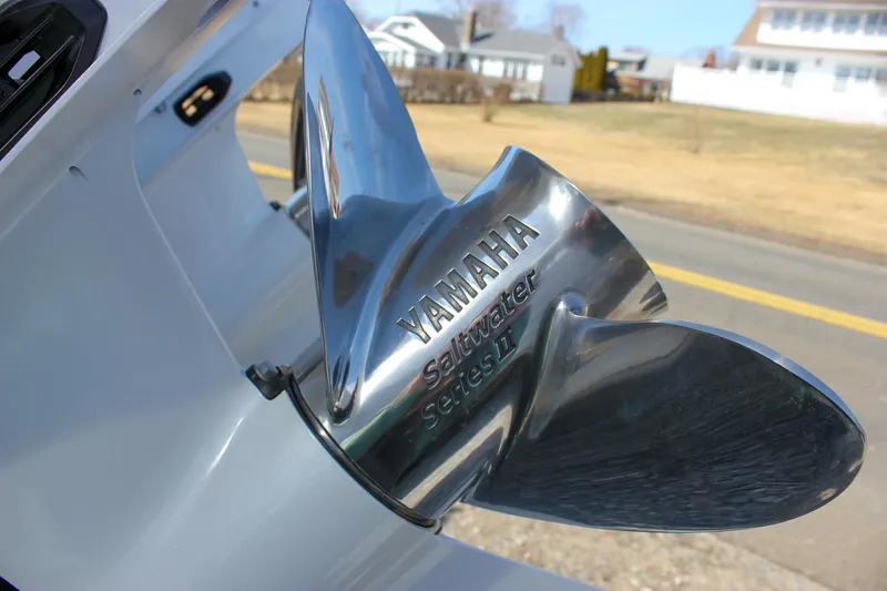 Slide: The Image of Yamaha Saltwater Series II propeller on 2025 Sea Hunt Gamefish 28 boat. - 15
