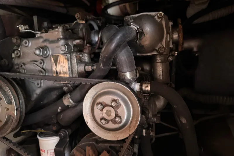 Slide: The Image of Interior of 1984 Endeavour 38 sailboat with navigation equipment and cozy seating area. - 7