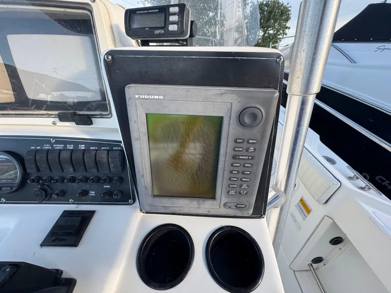 Slide: The Image of Console of a 2000 Boston Whaler 26 Outrage with Furuno navigation system. - 15