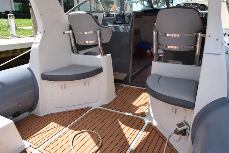 Slide: The Image of 8-inch Simrad GPS/Chartplotter/radar, Fusion stereo on co-pilot dashboard with safety rail - 17