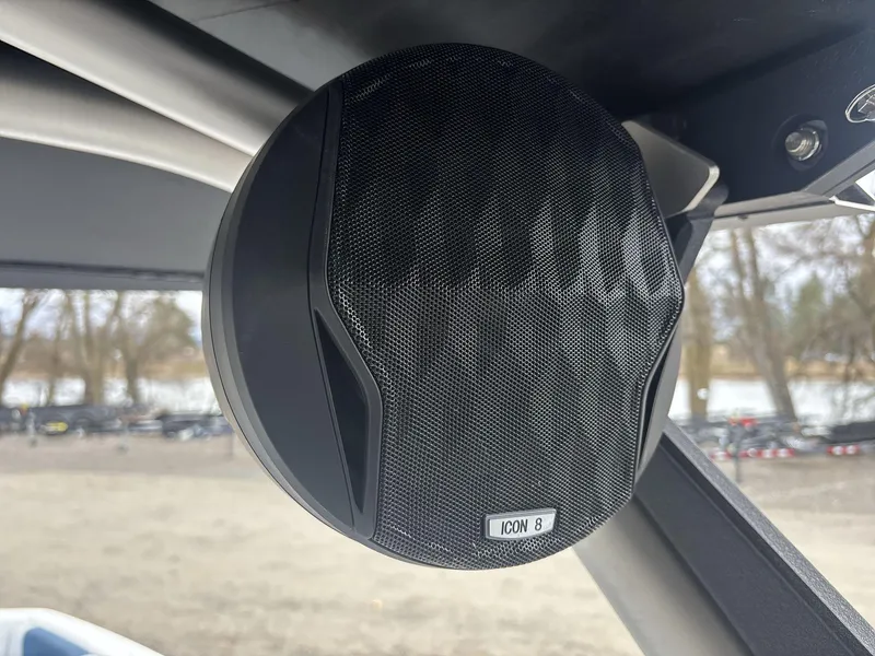 Slide: The Image of Close-up of Icon 8 speaker on 2022 Malibu 21lx boat. - 17