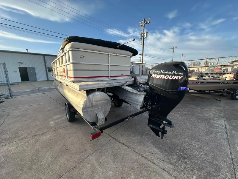 Slide: The Image of 2009 Sun Tracker PARTY BARGE 200 Classic pontoon boat with Mercury outboard motor. - 5