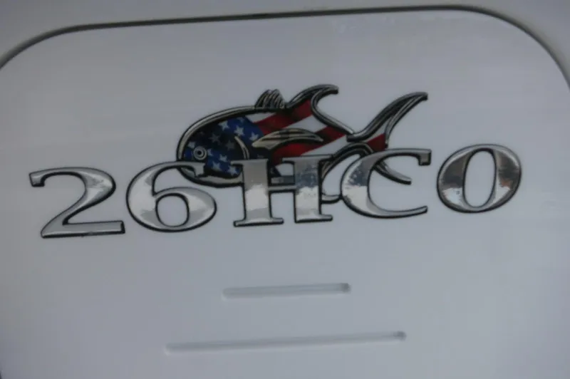 Slide: The Image of 2024 Crevalle 26 HCO logo with American flag fish design. - 17
