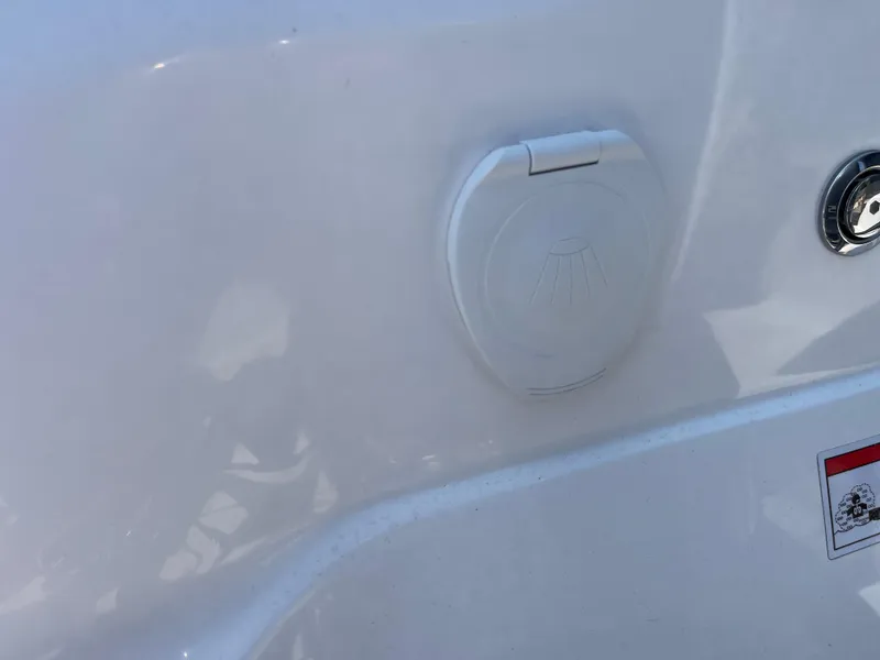 Slide: The Image of 2025 AB Inflatables Nautilus 17 DLX boat detail with shower cover and keyhole. - 24