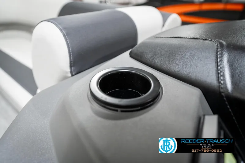 Slide: The Image of Cup holder on 2025 Bennington 22 SSR boat with sleek seating design. - 43