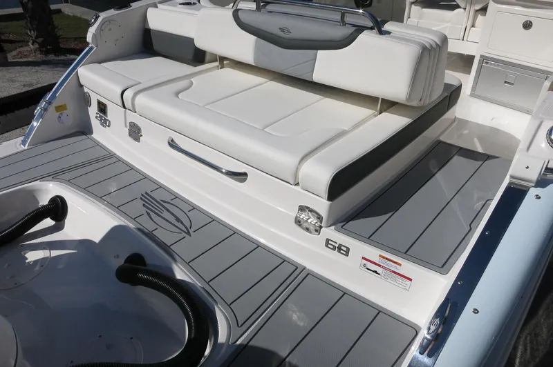 Slide: The Image of 2025 Chaparral 280 OSX Bowrider, featuring sleek seating and modern deck design. - 16
