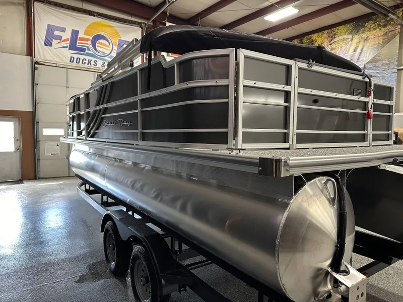 Slide: The Image of 2025 South Bay 222FCR LE 2.75 pontoon boat interior with luxurious seating at Westre's Marine & Sport. - 5