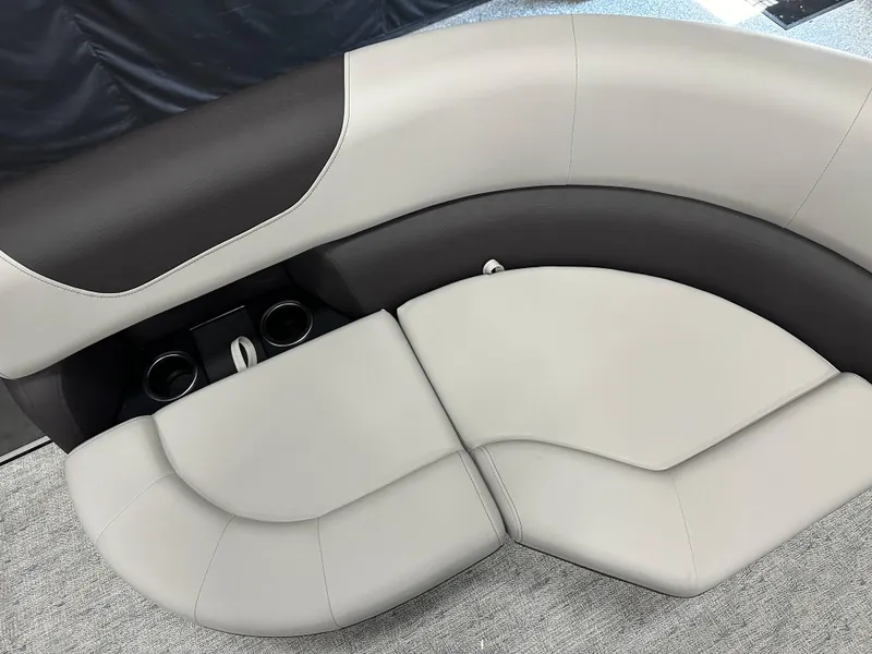 Slide: The Image of 2025 South Bay 222FCR LE 2.75 pontoon boat interior with modern helm and seating. - 9