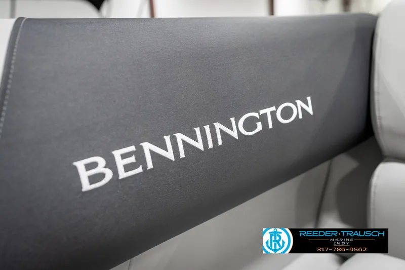 Slide: The Image of 2025 Bennington 22 SSB boat seat with logo, featuring sleek design and premium materials. - 43