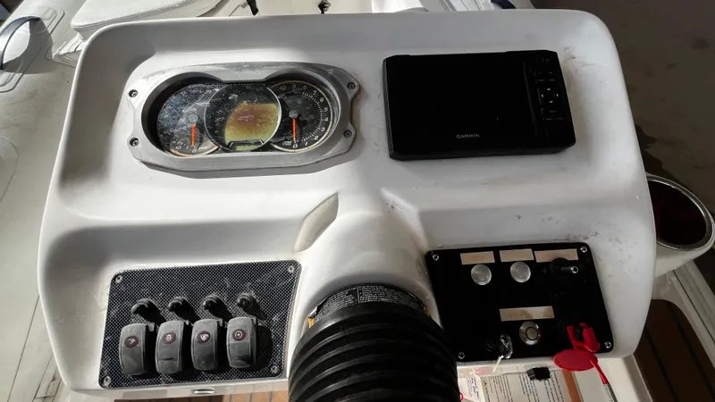 Slide: The Image of Control panel of 2021 AB Inflatables ABJET 430XP with gauges and switches. - 10