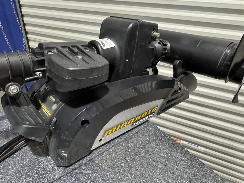 Slide: The Image of Minn Kota Terrova trolling motor on 2018 Ranger 212LS boat, close-up view. - 41